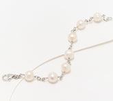 Honora White Cultured Pearl Forzatina Station Bracelet, Sterling